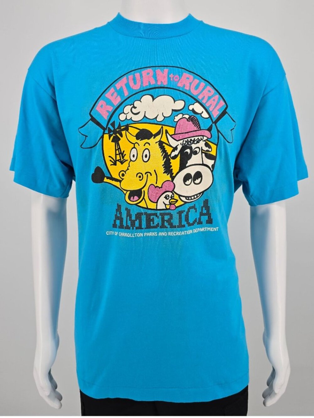 Vintage 1990s Return to Rural America Carrollton Texas Festival T-Shirt (L/XL)